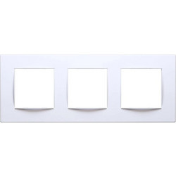 Acaelec Prime Classic Πλαίσιο 3 Θέσεων Τετράγωνο Λευκό (1000120201)