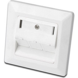 Digitus Μονή Πρίζα Δικτύου RJ45 με Πλαίσιο σε Λευκό Χρώμα DN-93821