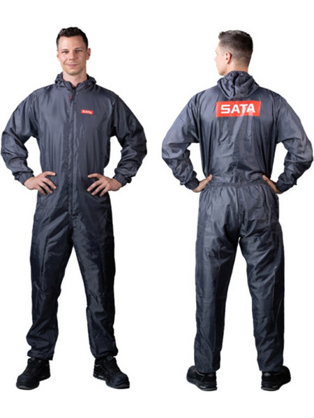 1202499 SATA SUIT BASIC, ΠΟΛΥΕΣΤΕΡΙΚΗ ΟΛΟΣΩΜΗ ΦΟΡΜΑ ΠΡΟΣΤΑΣΙΑΣ ΒΑΦΗΣ ΜΕ ΚΟΥΚΟΥΛΑ - L (ΓΚΡΙ)