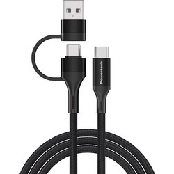 Powertech POWERTECH καλώδιο USB & USB-C σε USB-C PTR-0158, PD 60W, copper, 1.5m, μαύρο