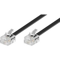 GOOBAY GOOBAY καλώδιο τηλεφώνου 50320, RJ11 6P4C, CCA, 15m, μαύρο