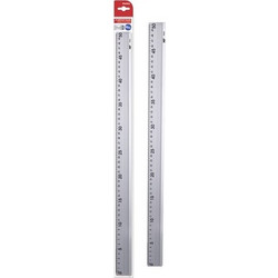 MP MP μεταλλικός χάρακας PA004, 50cm, ασημί