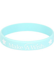 Make-A-Wish Το Βραχιόλι της Ευχής Σιλικόνης Γαλάζιο με Αστέρια 14-2601-034BB