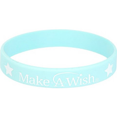 Make-A-Wish Το Βραχιόλι της Ευχής Σιλικόνης Γαλάζιο με Αστέρια 14-2601-034BB