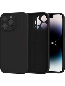 Spacecase Silicone Mag Case Θήκη με MagSafe Black (iPhone 14 Pro Max)