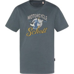 Ανδρικό T-Shirt Schott TSBarton Tee Shirt Motard Schott Anthracite