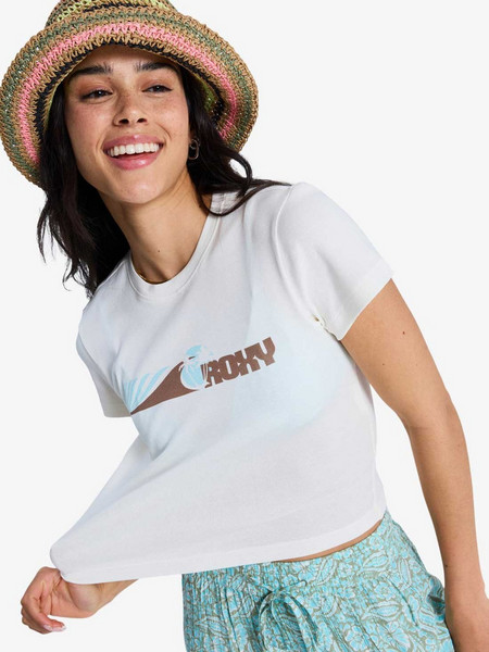 ROXY Γυναικεία μπλούζα BEACH LOVE WHITE γυναίκες