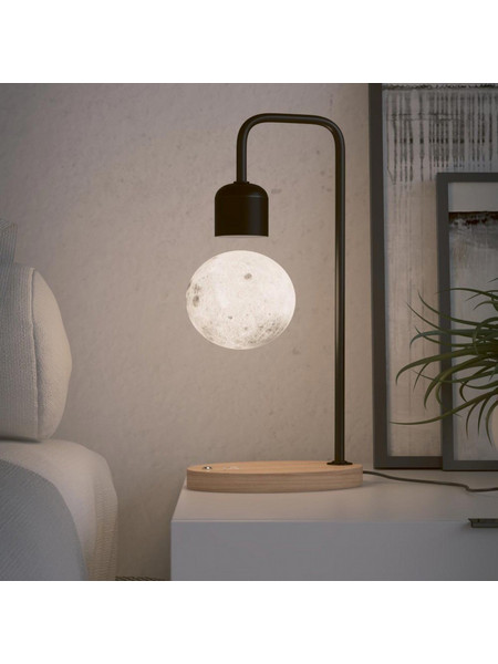 Levitating Lamp - Moon - Μαγνητικό Αιωρούμενο Επιτραπέζιο Φωτιστικό Light Wood (DH0439LW)