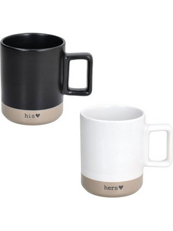 Κούπες για Ζευγάρια Set 2 Mugs 400 Cc You & Me Stoneware Multicolor Tognana CY185456231 - Tognana