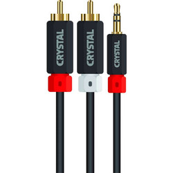 Crystal Audio JRC-1.8 Καλώδιο TRRS 3.5mm male - RCA male Μαύρο 1.8m