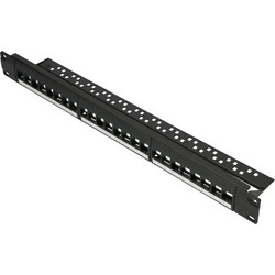 Roline Ethernet Patch Panel 1U 24 Θυρών Cat.5e/Cat.6 Unshielded UTP Μαύρο