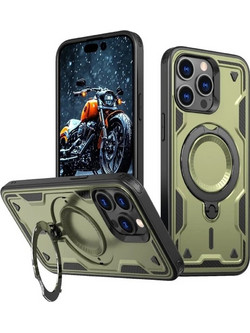 Forcell iPhone 16 Pro Hybrid Armor Θήκη Σκληρή - Green