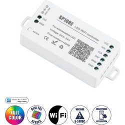 GloboStar(R) 73409 Ασύρματος WiFi LED RGBW Dream-Color Magic Digital Controller IOS/Android για LED Digital RGBW Προϊόντα DC 5-24V Max 2048 IC