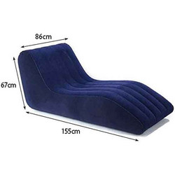 Φουσκωτή Ξαπλώστρα Lounge PVC 155x86x67cm - Inflatable Flocked Lounge Chair 002544