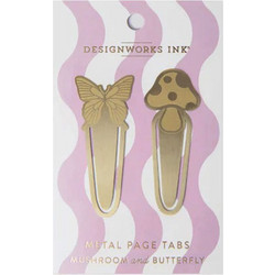 Σελιδοδείκτης μεταλλικός 2 τεμ Designworks ink Μανιτάρι και πεταλούδα DPT-1003EU