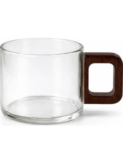 Yuk Φλυτζάνι Γυάλινο Espresso 10cl Ξύλινη Λαβή