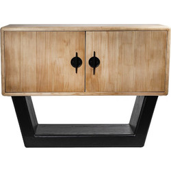 ΜΠΟΥΦΕΣ MDF - ΜΕΤΑΛΛΙΚΟΣ ΦΥΣΙΚΟ - ΜΑΥΡΟΣ 120x40x90cm