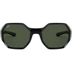 Ray-Ban RB4337 601/71 Γυναικεία Γυαλιά Ηλίου Πολυγωνικά Κοκάλινα Μαύρα με Μαύρο Polarized Φακό