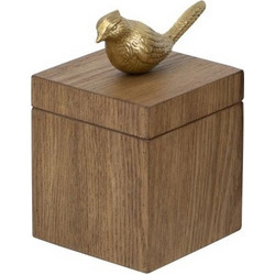 Artekko Solis Καφέ MDF Κοσμηματοθήκη Διακοσμητικό Κουτί (10x10x17)cm