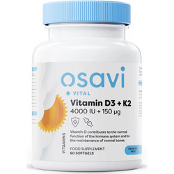 Osavi Vitamin D3 & K2 4000iu 60 Μαλακές Κάψουλες