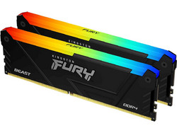 Kingston Fury Beast RGB 2023 16GB (2X8GB) DDR4 3600MHz C17 Black