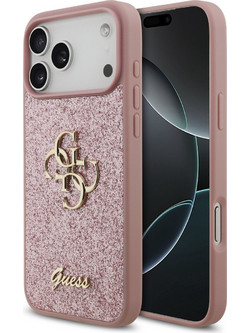 Guess Fixed Glitter Big 4G Back Cover Pink (iPhone 18 Pro Max / 17 Pro Max)