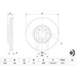 Bosch Δισκόπλακα - 0 986 479 C53