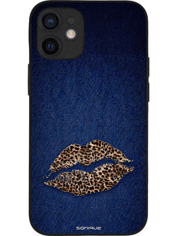 Sonique Diva Series Back Cover Denim Leopard (iPhone 12 mini)