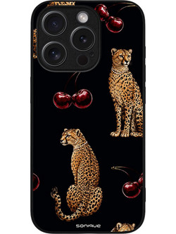 Sonique Diva Series Back Cover Cherry Cheetah (iPhone 15 Pro)