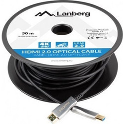Lanberg Καλώδιο HDMI 2.0 HDMI Male to HDMI Male 50m Black