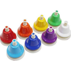 V-TONE RB8 pressed diatonic colorful hand bells set of 8 pcs for children