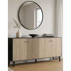 Μπουφές Tuscany pakoworld sonoma-ανθρακί 180x40x78.6εκ κωδ. 0060-230-000133