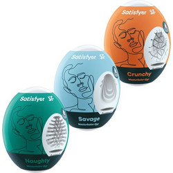 Satisfyer Naughty Savage Crunchy Pocket Egg Αυνανιστήρι 3τμχ
