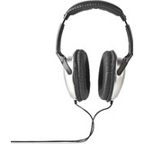 Nedis HPWD1201 Ενσύρματα Ακουστικά Hi-Fi Over Ear Μαύρα Ασημί