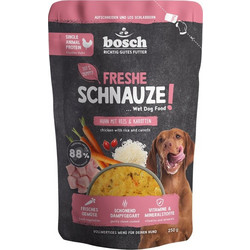 BOSCH Freshe Schnauze with chicken, rice and carrots mono - wet dog food - 250g