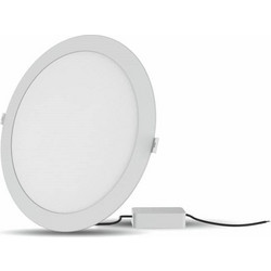 REDLED PL Slim LED Downlight 24W 2500lm 4000K - Χωνευτό Στρογγυλό O220, Εξωτερικός Driver