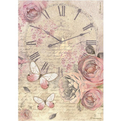 Stamperia Ριζόχαρτο Decoupage A4 (21X29,7cm) Shabby Rose Clock