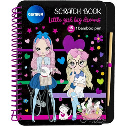 ΒΙΒΛΙΑ ΖΩΓΡΑΦΙΚΗΣ CENTRUM SCRATCH BOOK GIRLS (15 sheets+1 bamboo pen)