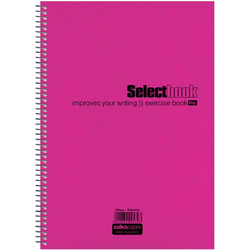 Salko Select Σπιράλ Τετράδιο Ριγέ A4 60 Φύλλων 2 Θεμάτων Ροζ 2617