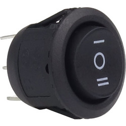 Amio - ΔΙΑΚΟΠΤΗΣ ΣΤΡΟΓΓΥΛΟΣ 3 ΘΕΣΕΩΝ 12V 2cm BU03 - 1ΤΕΜ. (02463/AM)