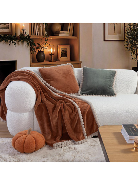 Κουβέρτα Καναπέ 130X180 Nef Nef Pompozia Camel (130x180)