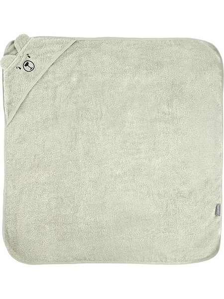 HOODED TOWEL WITH EMBROIDERY 90/90 CM SAGE GREEN