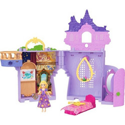 mattel disney princess μίνι κούκλες - το παλατι της ραπουνζελ