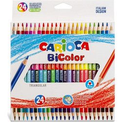 Carioca Bicolor Duo Ξυλομπογιές Σετ 24τμχ