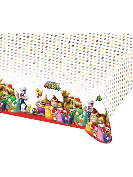Amscan Τραπεζομάντηλο Party Πλαστικό Super Mario Πολύχρωμο 180x120cm 9901539