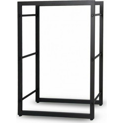 Finezza PLEF1 Μεταλλικό Ράφι Αποθήκευσης Ξύλων 60x25x80cm Μαύρο