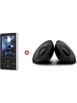 Ruizu D08 MP3 Player 16GB με Οθόνη 2.4" με Ραδιόφωνο Μαύρο Ασημί