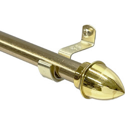Κουρτινόξυλο Φ12mm Μονό Επεκτεινόμενο 135-225cm Με Άκρα Grace Cup Gold 510105