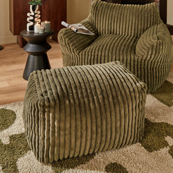 Πουφ (78x61x42) A-S Muzi Khaki 214294D
