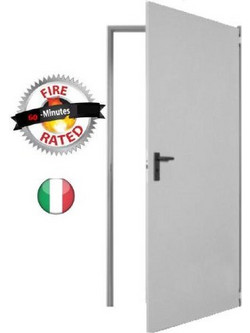 Ninz Πόρτα Πυρασφάλειας Μεταλλική Γκρι 100x215cm NNZ-100-215-060
